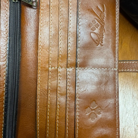 Patricia Nash lovely Leather Wristlet Wallet - Tan Brown - Picture 4 of 11
